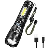 Extrem Hell LED Taschenlampe, Notlicht Stromausfall Notfall Lampe Taschenlampe led aufladbar Handlampe Taschenlampen für Kinder, Wandern, Outdoor, Camping, Weihnachts Geschenk für Männer Papa Ihn