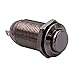 Latching Push Button Switch, URTONE UR129, 1NO ON-OFF DC/AC 36V 2A Metal Shell Suitable for 12mm 1/2" Mounting Hole (Silver)