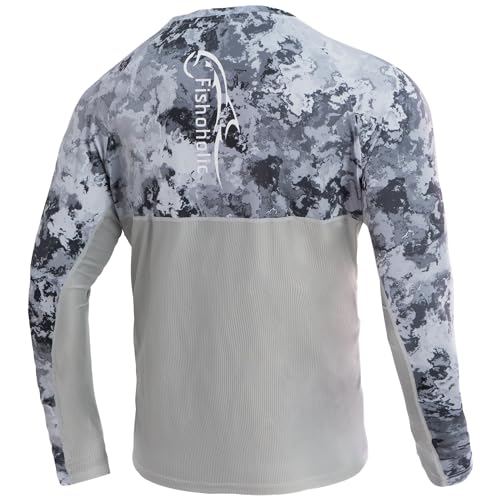 Fishoholic UPF 50 Performance Fishing Shirt - Long Sleeve - Loose Keg Fit - Breathable Quick Dry Sun Protection3