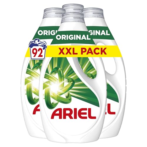 Ariel Original Lessive Liquide, 92 Lavages (23x4), Action Détachante En 1 Seul Lavage, Impeccable Même à Froid, Fabriqué en France