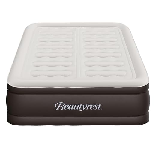 Beautyrest Silver Duet Luxury 18" Size Queen Air Mattress with Built-in High Speed Tri-Zone Pump for Camping, Home, Guests Inflatable Blow Up Waterproof Airbed