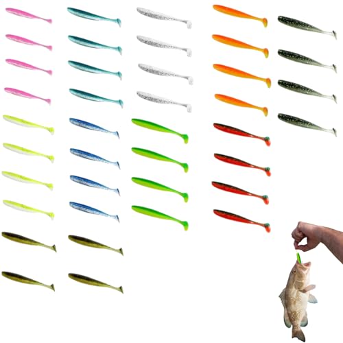 Materiale di alta qualità per lunga durata: Le esche sono realizzate in silicone morbido e resistente, che offre una notevole elasticità e resistenza agli strappi. Anche quando esposto a superfici ruvide o a condizioni di pesca difficili, il materiale mantiene la sua integrità. Questo assicura una lunga durata delle esche, offrendo una scelta ideale per tutte le condizioni di pesca, dalle acque dolci alle acque salate.