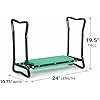 Backyard Expressions Garden Kneeler & Seat 2-in-1 Garden Stool and Kneeler, Foldable Gardening Bench with Cushioned Pad for Weeding, Planting & Yard Work