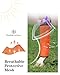 LUTICO Fly Boots for Horses Set of 4 Legs Universal Size Breathable PVC Equine Fly Boots Horse leggings - Reduce Stomping & Hoof Damage and Protect Pony & Donkey (Orange)