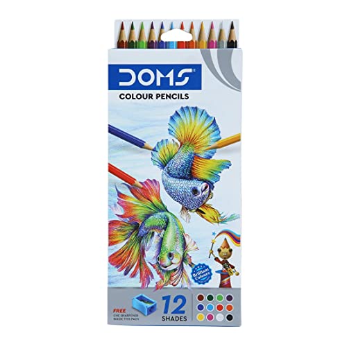 DOMS 12 Shade Round Shaped Color Pencils (Set of 2, Multicolor)