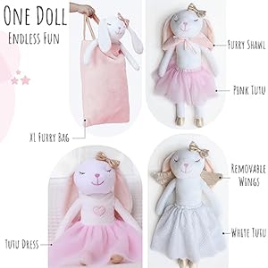 Perfecttodesignbunnyballerinastuffedanimalforgirlsplushtoydollcutedollsetdressupfor345yearoldgirlgiftforlittlegirlbirthdaychristmasage39 Urban Country Home Decor Perfectto design bunny ballerina stuffed animal for girls plush toy doll cute doll set dress up for 3 4 5 year old girl gift for little girl birthday christmas age 3 9 urban country home decor