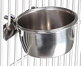 Bonka Bird Toys 800120 5oz Stainless Steel Clamp Cup Feed Food Liquid Budgie Finch Parrot Parrotlet