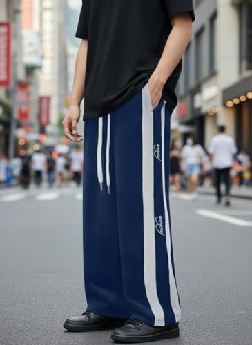 Image of Mack Jonney Men's Striped Track Pants | Side Stripe Design | Regular Fit | Casual & Athleisure Wear |Pack of 1-MMJ-53