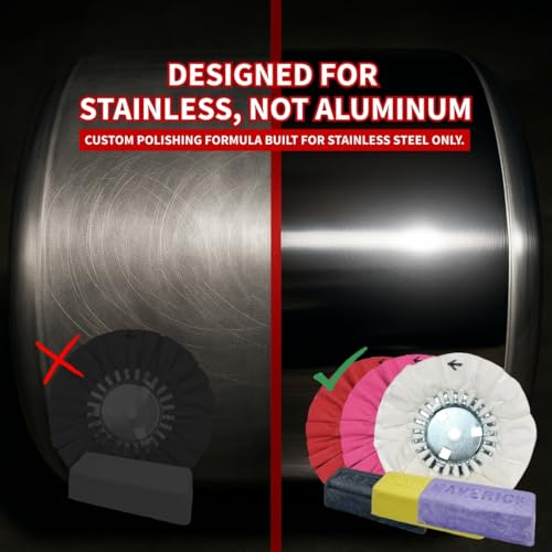 Renegade Products 3-Step Stainless Steel Polishing Kit – Airway Buffing Wheels, Compound Bars & Safety Flanges – Mirror Shine System for Steel Restoration by Renegade Products - Used condition - Image 5