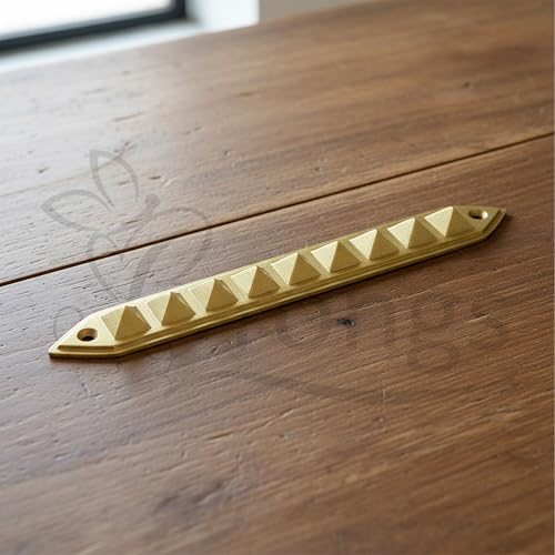 Image of Brass 9 Pyramid Strip |Size- 7Inch |Weight of 1 Pyramid Strip- 104gm Approx |Vastu Remedy Tool |Strip with Pyramid Design for Correcting Corner | Home & Spritual Decor | Pack of 3
