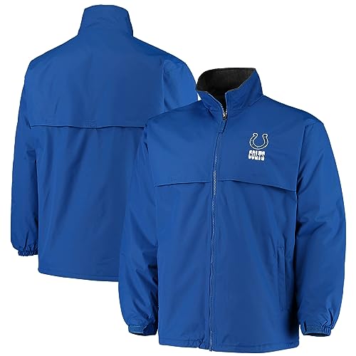 Image of dunbrooke Men's Royal Indianapolis Colts Triumph Fleece Full-Zip Jacket