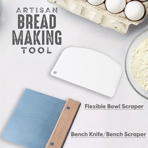 Jeensley Banneton Bread Proofing Basket Set with Brochure & Baking Supplies, 9 Inch Round Proving Bowl with Liner & Making Tools, Sourdough Starter Kit, Handmade from Quality Natural Indonesian Rattan by Jeensley - Image 7