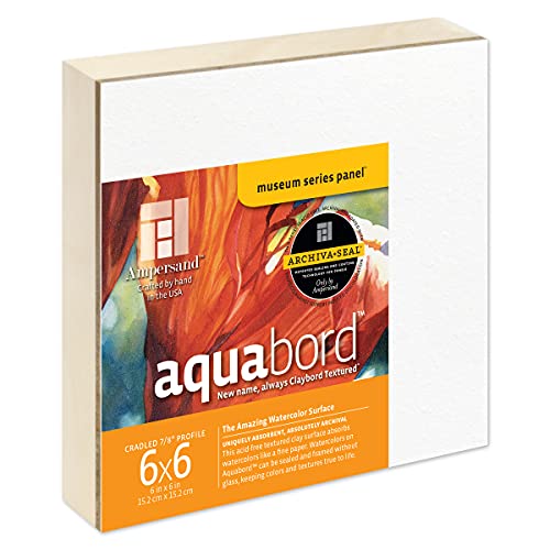 Ampersand Aquabord パネル 水彩画とガッシュ 6x6 CBTC0606