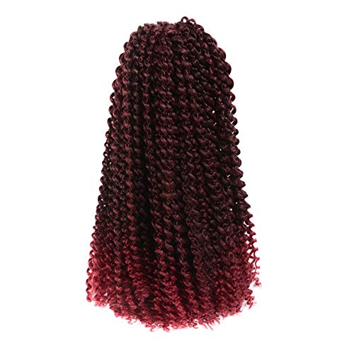 6Pcs Passion Twist Hair Ombre Red 18 Inch Long Bohemian Braids for Passion
