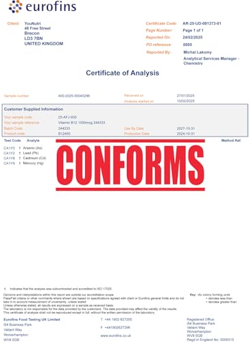 Vitamin B12 Tablets High Strength – 450 Tablets (14+ Months Supply) 1000mcg Vegan B12 Supplement Pure Methylcobalamin – Energy and Immune Support – GMP Approved and Lab Tested - 7