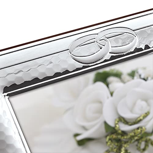 Cadre de table anti-ternissement en argent plaqué vertical 15x20 - 4