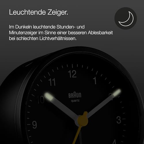 Analogwecker Braun mit Schlummerfunktion und Crescendo-Alarm