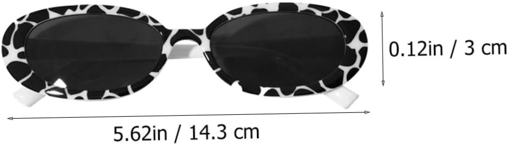 2pcs Chic Retro Sunglasses Eyewear for Women for Photography Props Vintage Design Fun Party Accessories