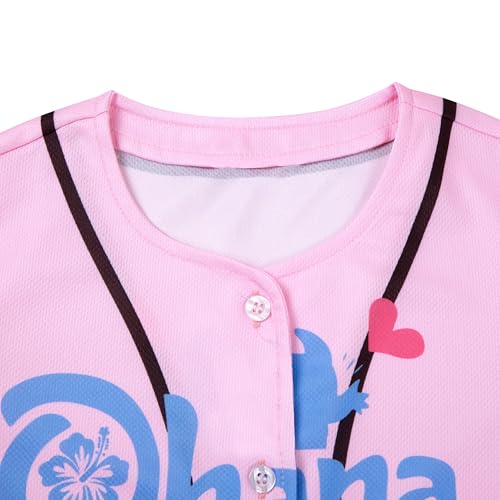 Baseball Jersey for Toddler Girl Boy Hawaiian Shirt Game Day Short Sleeve Button Down Shirts Ohana Tee Tops2