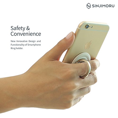 Sinjimoru Phone Ring Holder Attachable To Magnet, Kickstand Attachable To Ringo’s Belly Button, Magnetic Car Mount Or Phone Mount For Iphone And Android Smartphone. Ringo, Black #TOP2