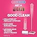 Swiffer Sweep and Mop Deluxe, Limited Edition Pink Wicked: for Good, 2-in-1 Floor Mopping and Sweeping Kit, 1 Sweeper Device, 5 Heavy Duty Dry Sweeping Cloths, 3 Heavy Duty Wet Mopping Cloths