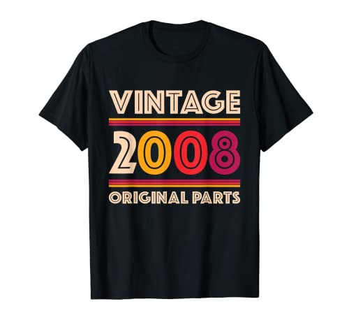 Made in 2008 T-Shirt 11 Anni Regalo Vintage 11° Compleanno Maglietta