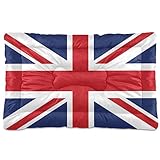 Coikll British Flag Pet Bed Pad Soft Dog Bed Mat with Anti-Slip Bottom, Machine Washable Crate Pad Mattress for Dog Sleeping