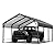 SUNLEI 12X15 FT Carport, Heavy Duty Carports Canopy with Galvanized Steel Roof and Frame, Oversized Carport Garage Upgraded Extra Large Garage for Pickup, Boat, Car and Tractors