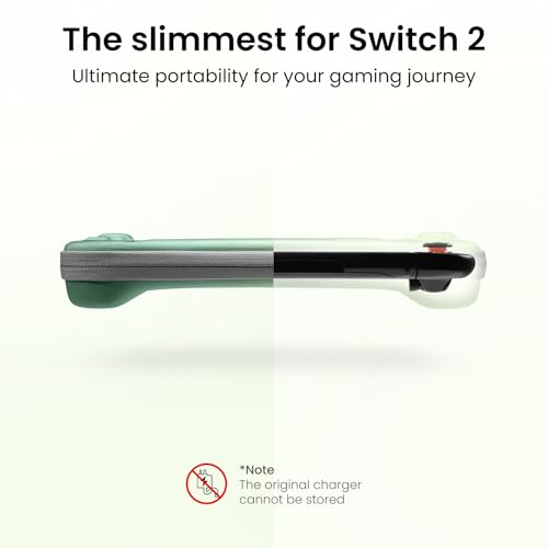 Image of tomtoc Slim Carrying Case for Nintendo Switch 2 Model 2025, Odorless Felt Protective Hard Shell with 12 Game Card Slots, Portable Travel Storage Case, with Original Patent and All-Round Protection