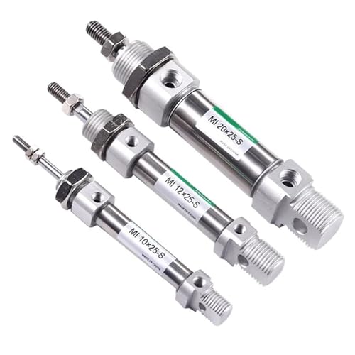 Cilindro neumático magnético MI16 en acero inoxidable con carrera de 50mm resistente 2