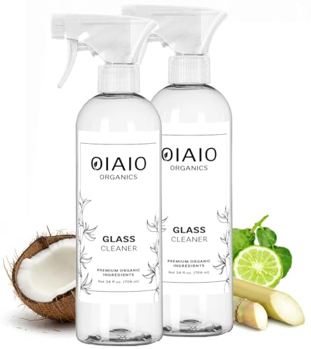 Non-Toxic Glass Cleaner – 2pk - Natural Organic Ingredients - Light Scent