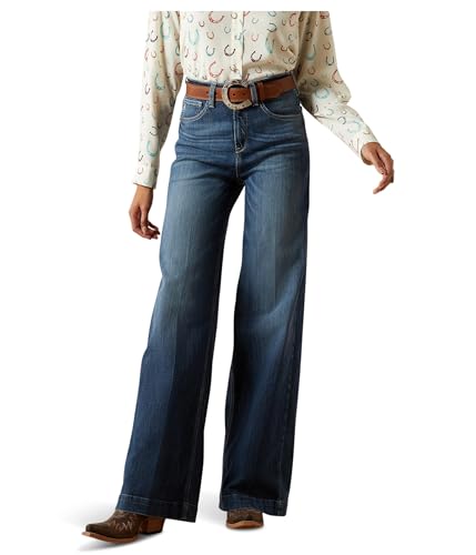 ARIAT Women's Ultra High Rise Rosalie Wide Leg Jeans