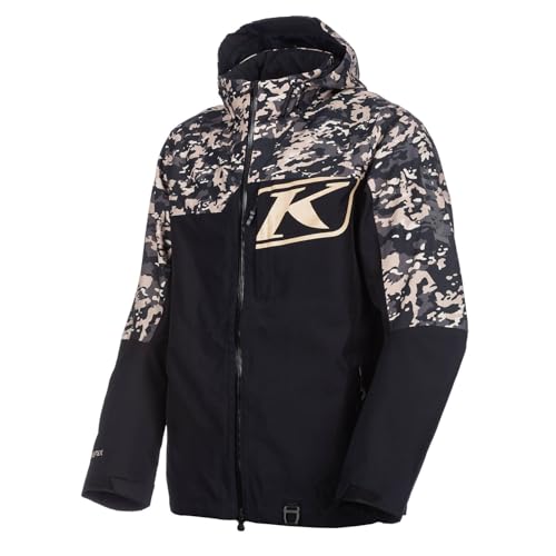 KLIM Men's Powerxross Mountain Snowmobile Jacket Gore-Tex Non-Insulated - 3X-Large - Black - Montana Tan Camo