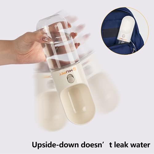 Miu Pet Dog Travel Water Bottle With Dog Poop Bag Dispenser, Portable Dog Water Bottle Dispenser For Hiking And Walking, Leak Proof, Premium Quality Durable Dog Essentials For Puppies,14 Oz #TOP5