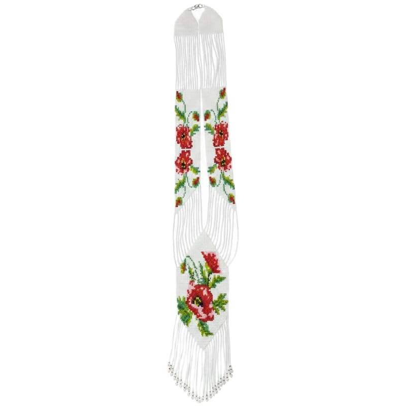Collier Gerdan ukrainien perles de rocaille bijou traditionnel