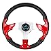 Mqetly Sleek D-Shape 320MM Steering Wheel, Red10
