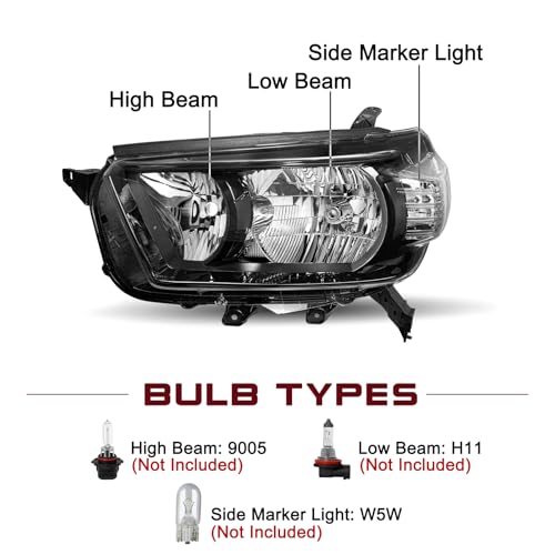 Image of JSBOYAT Headlight Assembly Fits for 2010 2011 2012 2013 Toyota 4Runner