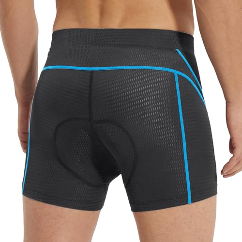 BALEAF Shorts masculinos acolchoados 4D para ciclismo, roupa íntima com enchimento para ciclismo de