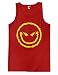 Evil Smiley Face Men's Tank Top T-shirt (Large, RED)