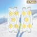 PATIKIL Non-Slip Spikes, 2 Pack Ice Grippers Traction Cleats with 5 Steel Studs Cleats Snow Shoe Spikes Grips for Climbing Fishing Hiking Walking, Transparent-White, One Size Fits All