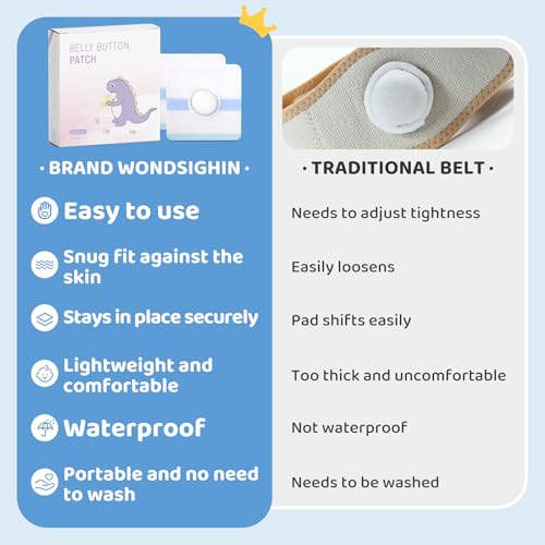 Baby Belly Navel Patches, Waterproof Cotton Pads for Baby Belly Button Hernia, Infant Umbilical Hernia Patch, Belly Button Patch for Baby Newborn, 10×10cm, 10 Pcs
