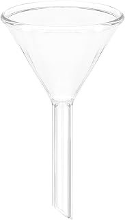 PATIKIL 60mm Short Stem Borosilicate Glass Funnel - Heavy Wall Lab Kitchen Funnel for Liquids Oils Powders Home Use