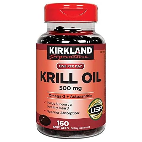 Kirkland Signature Krill Oil 500 mg, 160 Softgels Cover