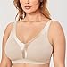 DELIMIRA Women's Wireless Bras Plus Size Full Coverage Smooth Seamless Comfortable Unlined Bra Beige 34B