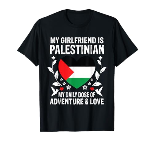 My Girlfriend Is Palestinian Girlfriend Palestine Flag Camiseta