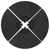 Sunnydaze 4-Piece Heavy-Duty Cantilever Offset Patio Umbrella Base Plates - Fill with Water or Sand...