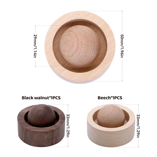 TETEWEVER Pack of 2 Scented Balls Wooden Diffuser Ball — view 2