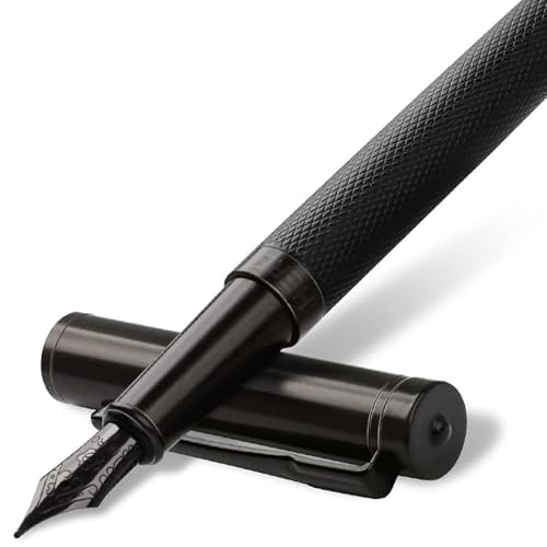 Recopilación de Plumas escribir disponible en línea. 48 Juego de pluma estilográfica, Pluma Estilográfica Ultra Elegante con Convertidor, Punta de Iridio de 0,5 mm, Escritura Suave, Diseño Clásico, Excelente Metal, Regalo de...