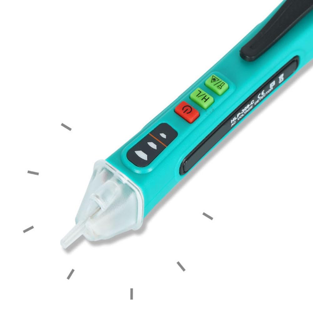 Bezdotykowy tester napięcia AC 12 V-1000 V z wyświetlaczem LED, podwójny alarm (światło/dźwięk), automatyczne wyłączanie, przenośny detektor dla elektryków