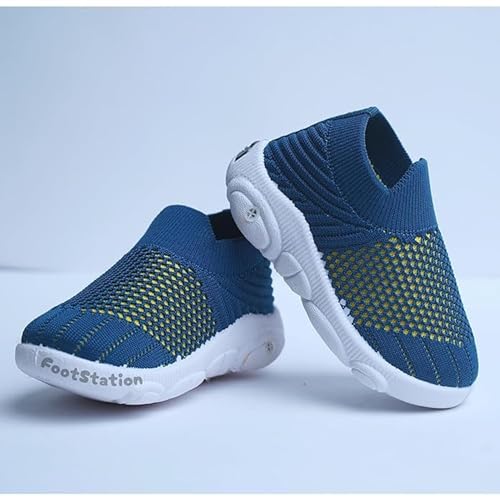 TrendStation:- Kids Knit Slip-on Walking Shoes, Attractive Colour's, Breathable Mesh, Lightweight & Comfortable Sneakers for Active Kids3